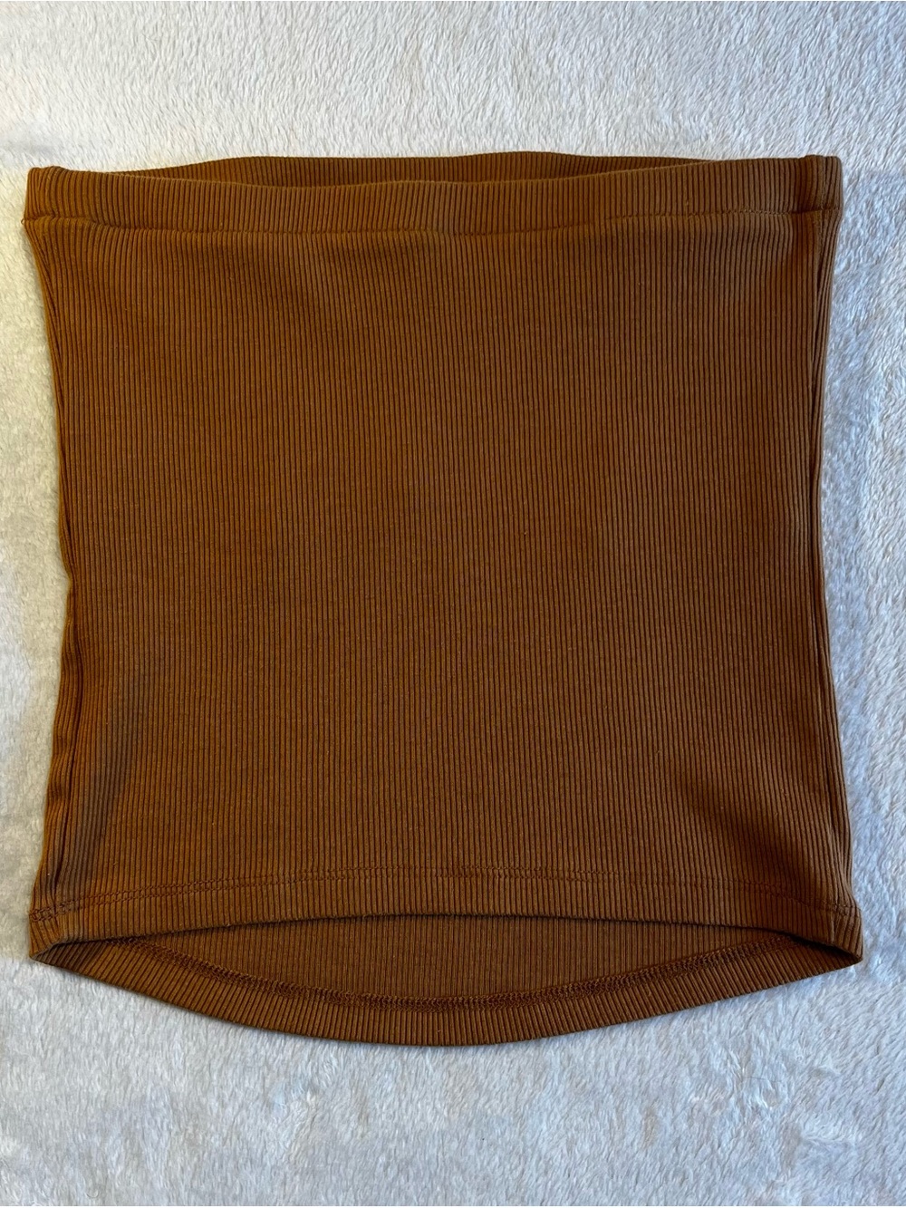 A New Day Brown Ribbed Tube Top - XS - Picture 2 of 9